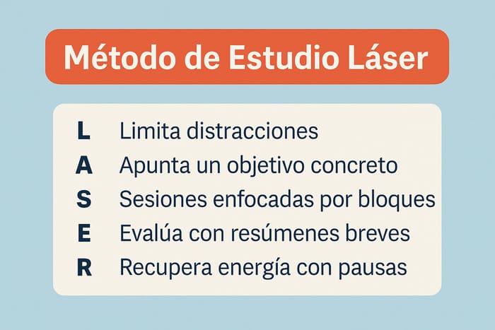 método de estudio láser